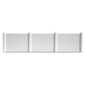 Clôture en PVC lames pleines avec renfort aluminium sur mesure - fabrication française %product-name%