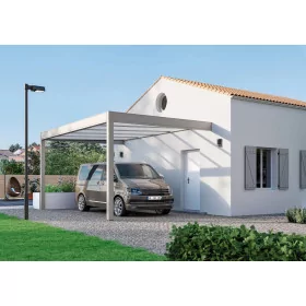 Carport adossé aluminium 4m x 3m - fabrication française
