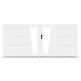 Portail battant PVC Rhododendron avec renfort aluminium - fabrication française