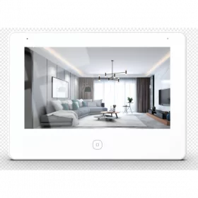 Visiophone avec portier 1 bouton, digicode et lecteur de badge intégré et transformateur