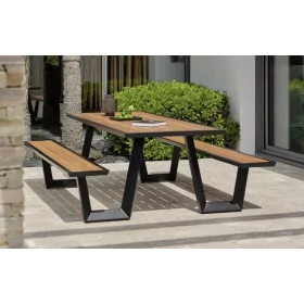 Table avec banc fixe Toronto 8 personnes %product-name%