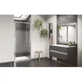 Paroi de douche pivotante LUNES G en niche