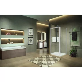 Paroi de douche pivotante LUNES G en angle