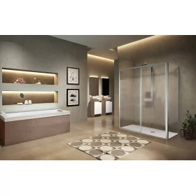 Paroi de douche coulissante LUNES 2PH en niche