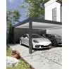 carport en aluminium toit plat adossé