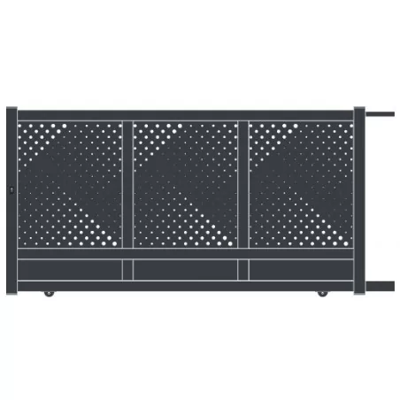 Portail coulissant en aluminium Pixel