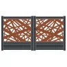 Portail battant toile 7016 rouille