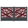 Portail battant toile 7016 et 3004
