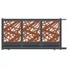 Portail coulissant toile bicolore 7016 rouille