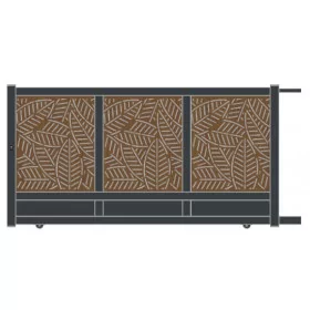 Portail coulissant en aluminium Feuillage