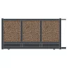 Portail coulissant feuillage bicolore 7016 chene
