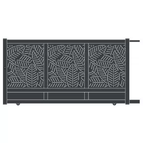 Portail coulissant en aluminium Feuillage Portail feuillage coulissant