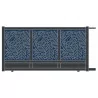 Portail coulissant feuillage bicolore 7016 et 5003