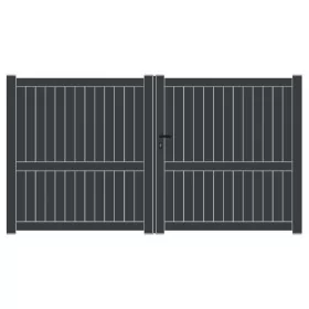Portail battant en aluminium Plein