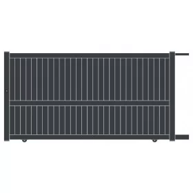 Portail coulissant en aluminium Plein
