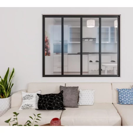 Verrière d'atelier modulable aluminium|fenetres-pas-cher.comVerrière d'atelier modulable aluminium