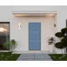 Porte d'entrée aluminium monobloc bleu RAL 5014 texturé