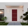 Porte d'entrée aluminium monobloc bordeaux 3004 texturé