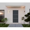 Porte d'entrée aluminium monobloc gris anthracite 7016