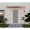 Porte d'entrée aluminium monobloc gris 9007