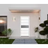 Porte d'entrée aluminium monobloc Nantes blanc RAL 9016 texturé