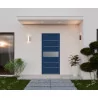 Porte d'entrée aluminium monobloc Nantes bleu RAL 5003 texturé