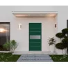 Porte d'entrée aluminium monobloc Nantes vert RAL 6005 texturé