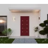 Porte d'entrée aluminium monobloc NIMES bordeaux RAL 3004