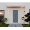 Porte d'entrée aluminium monobloc NIMES gris RAL 7031