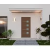 Porte d'entrée aluminium monobloc Paris chêne foncé