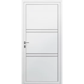 Porte d'entrée aluminium monobloc DIJON Porte d'entrée aluminium monobloc Dijon blanche