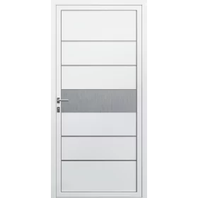 Porte d'entrée aluminium monobloc NANTES Porte d'entrée aluminium monobloc Nantes blanche