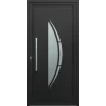 Porte d'entrée aluminium monobloc Lyon gris anthracite