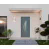Porte d'entrée aluminium monobloc Lyon gris RAL 7031
