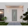 Porte d'entrée aluminium monobloc Lyon gris 2900 sablé