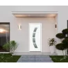 Porte d'entrée aluminium monobloc Lille blanche