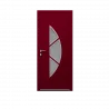 Porte d'entrée aluminium monobloc Tours + rouge RAL 3004