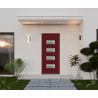 Porte d'entrée aluminium monobloc Menton bordeaux RAL 3004