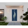 Porte d'entrée aluminium monobloc Montpellier bleu RAL 5003