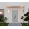 Porte d'entrée aluminium monobloc Montpellier gris RAL 9006