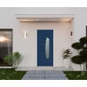 Porte d'entrée aluminium monobloc NANCY bleu RAL 5003