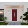 Porte d'entrée aluminium monobloc LA ROCHELLE bordeaux RAL 3004