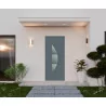 Porte d'entrée aluminium monobloc Bayonne gris RAL 9006
