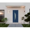 Porte d'entrée aluminium monobloc BAYONNE + bleu RAL 5003