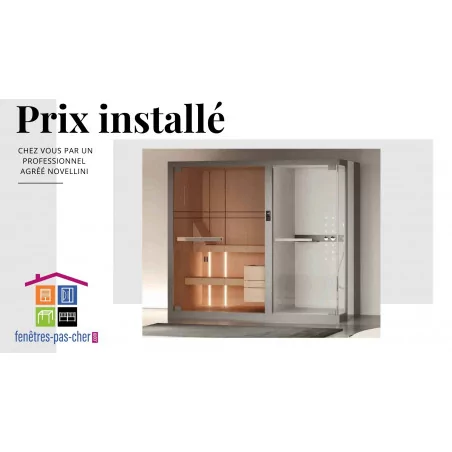 Combo Celsius SS Novellini : sauna & douche prix livré installé