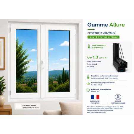 Fenêtre PVC 2 vantaux gamme allure |fenetres-pas-cher.com