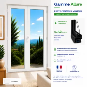 porte fenêtre 2 vantaux gamme allure