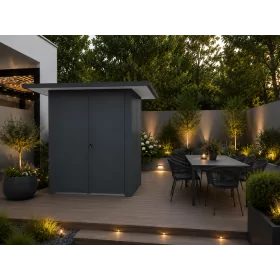 Abri de jardin hibiscus avec porte de garage battante