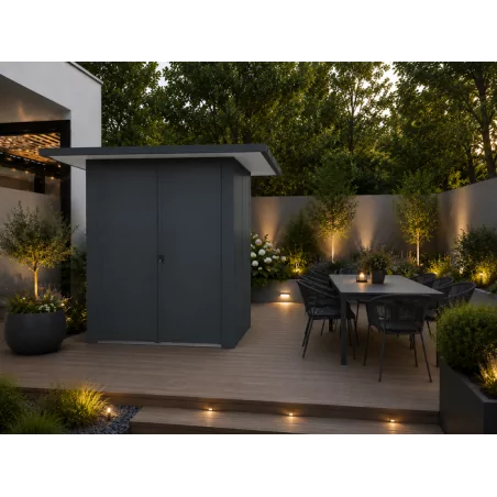 Abri de jardin hibiscus avec porte de garage battante