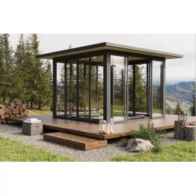 Abri spa toit plat